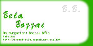 bela bozzai business card